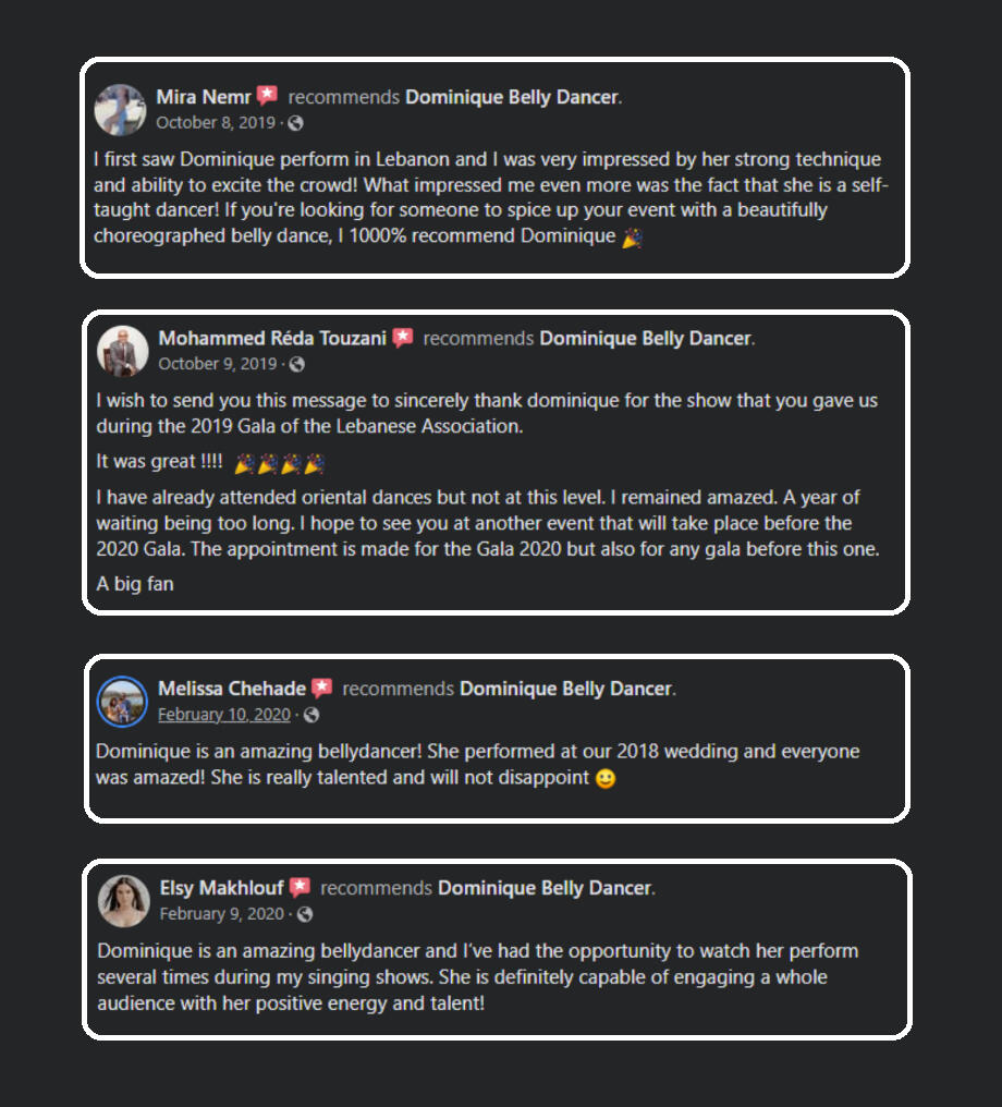 Dominique belly dancer canada reviews